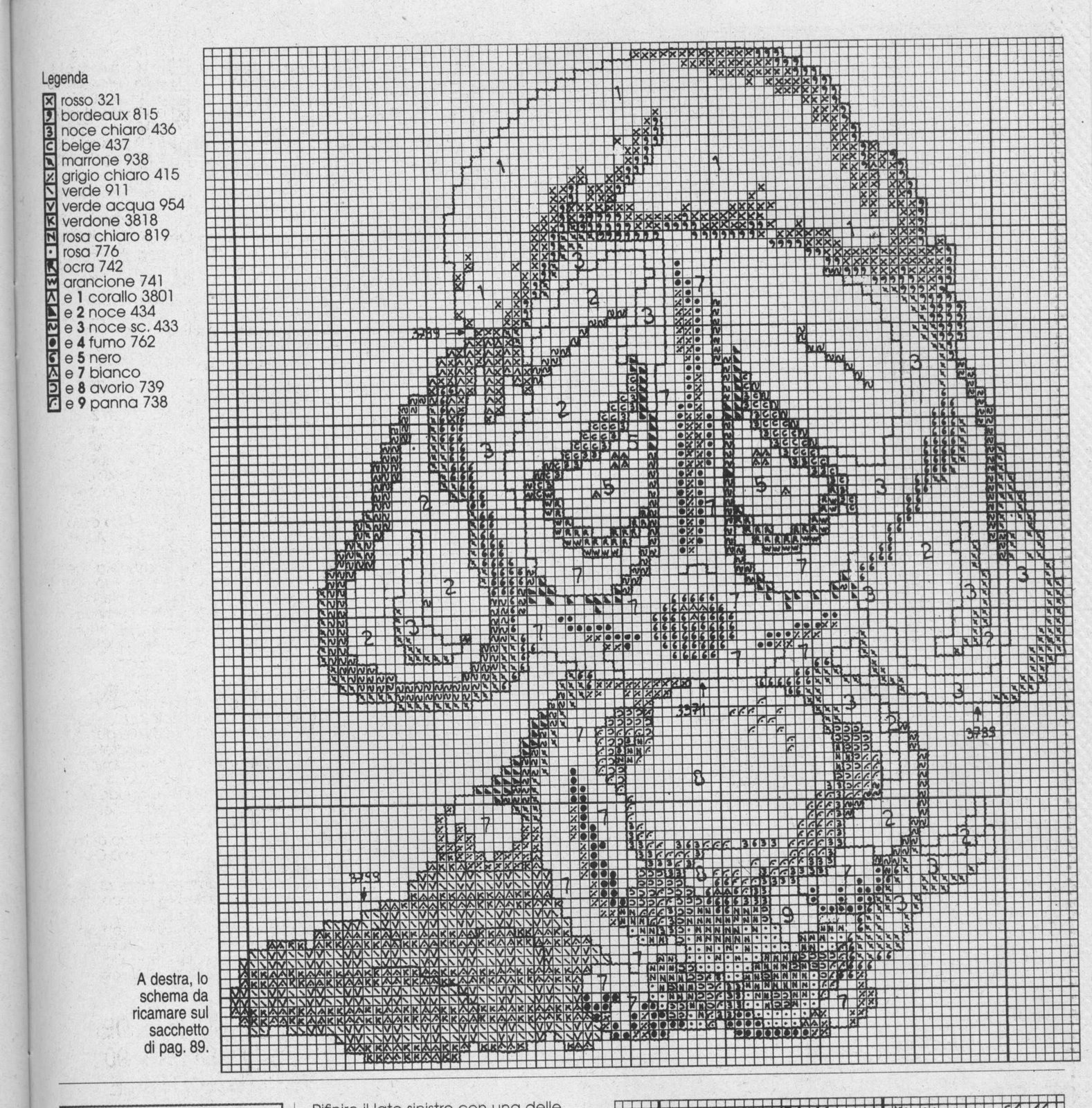 Schema punto croce Cuscino Cane 11