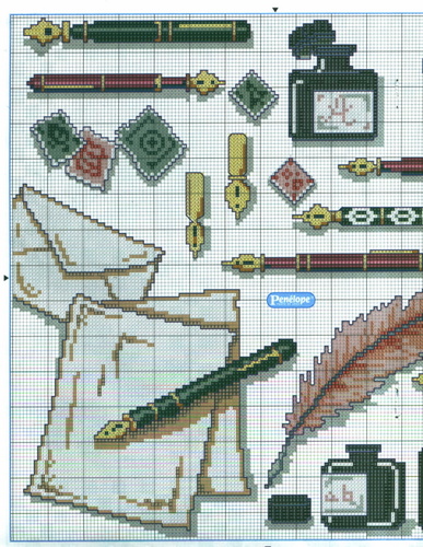 Schema punto croce Cuscino Collezionista 02