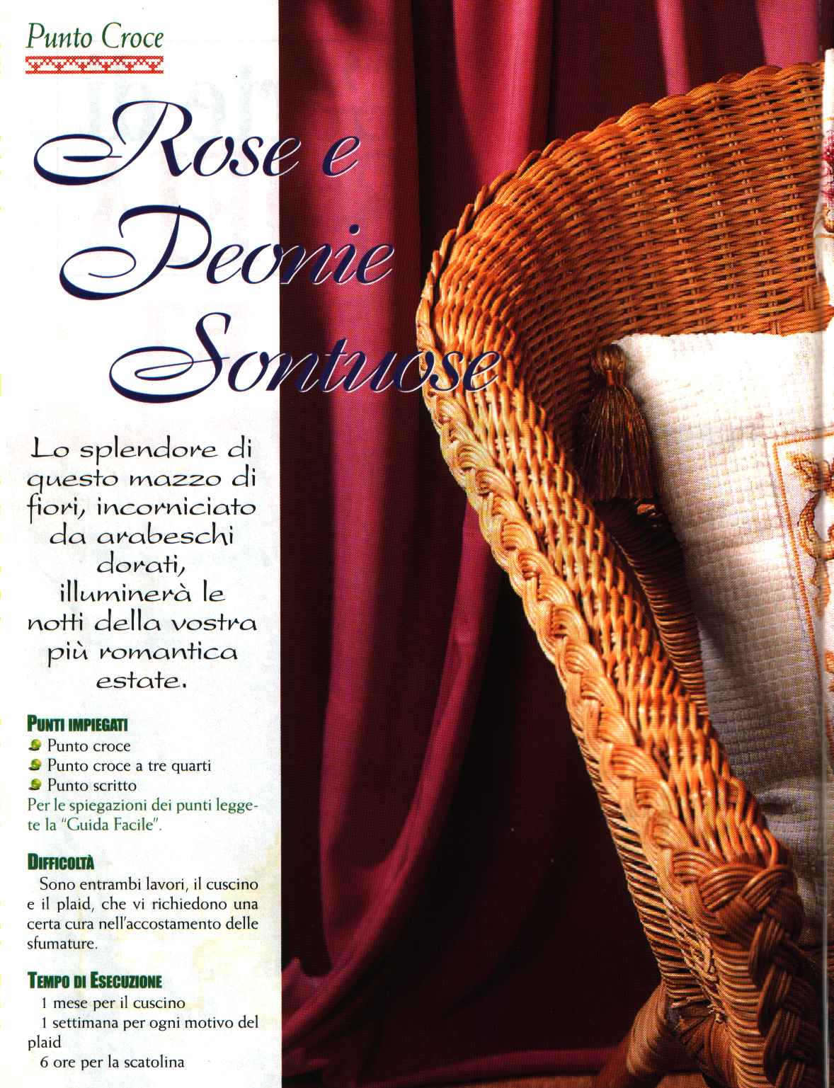 Schema punto croce Cuscino Fiori 39