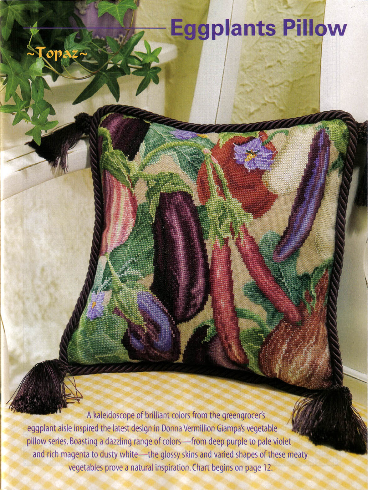 Schema punto croce Cuscino Frutta 18