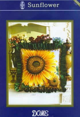 Schema punto croce Cuscino Girasole 01