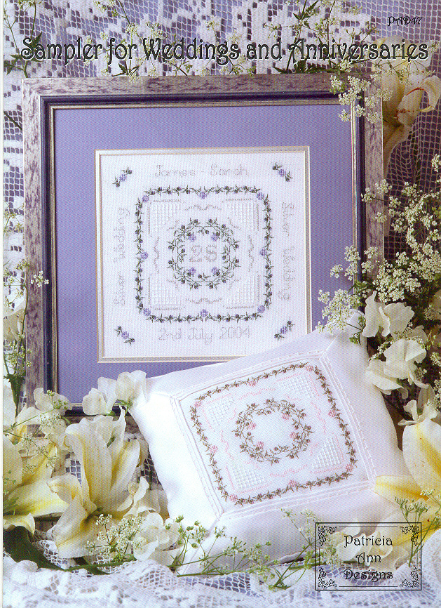 Schema punto croce Cuscino Nozze 01