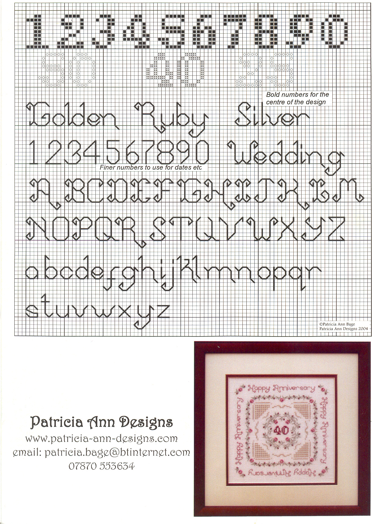 Schema punto croce Cuscino Nozze 03