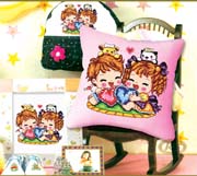 Schema punto croce Bimbi Giapponesi 01