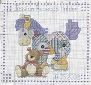 Schema punto croce Cavallo E Orsetto 02