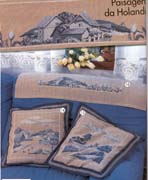 Schema punto croce Cuscini In Azzurro 01