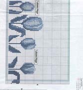 Schema punto croce Cuscini In Azzurro 07