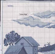 Schema punto croce Cuscini In Azzurro 09