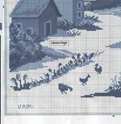 Schema punto croce Cuscini In Azzurro 11