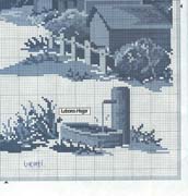 Schema punto croce Cuscini In Azzurro 12