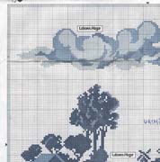 Schema punto croce Cuscini In Azzurro 13