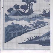 Schema punto croce Cuscini In Azzurro 15