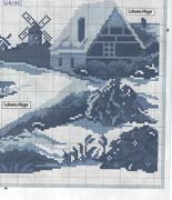 Schema punto croce Cuscini In Azzurro 16