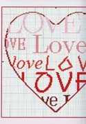 Schema punto croce Cuscini Love 04