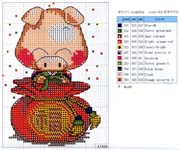Schema punto croce Cuscini Orientali 02