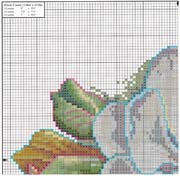Schema punto croce Cuscino Fiori 33