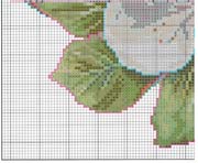 Schema punto croce Cuscino Fiori 35