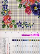 Schema punto croce Cuscino Fiori 54