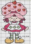 Schema punto croce Cuscino Fragolina 02