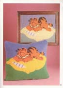 Schema punto croce Cuscino Garfield 01