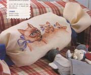 Schema punto croce Cuscino Gatti 01