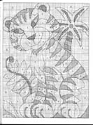 Schema punto croce Cuscino Gatti 06