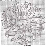 Schema punto croce Cuscino Girasole 12