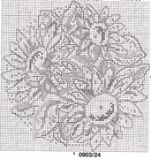 Schema punto croce Cuscino Girasole 13