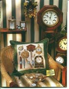 Schema punto croce Cuscino Orologi 01