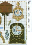 Schema punto croce Cuscino Orologi 03