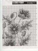 Schema punto croce Cuscino Papevero 07