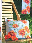 Schema punto croce Cuscino Papevero 09