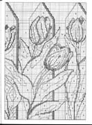 Schema punto croce Papaveri 04