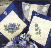 Schema punto croce Rose Blu 01