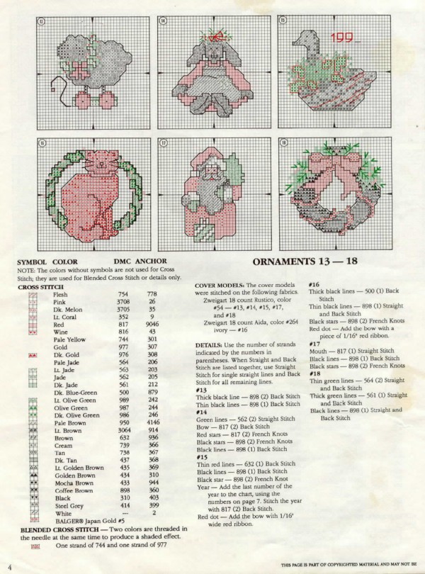 Schema punto croce Decorazione 2d