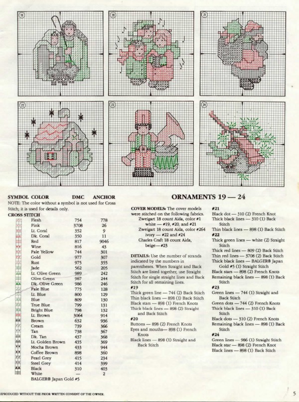 Schema punto croce Decorazione 2g
