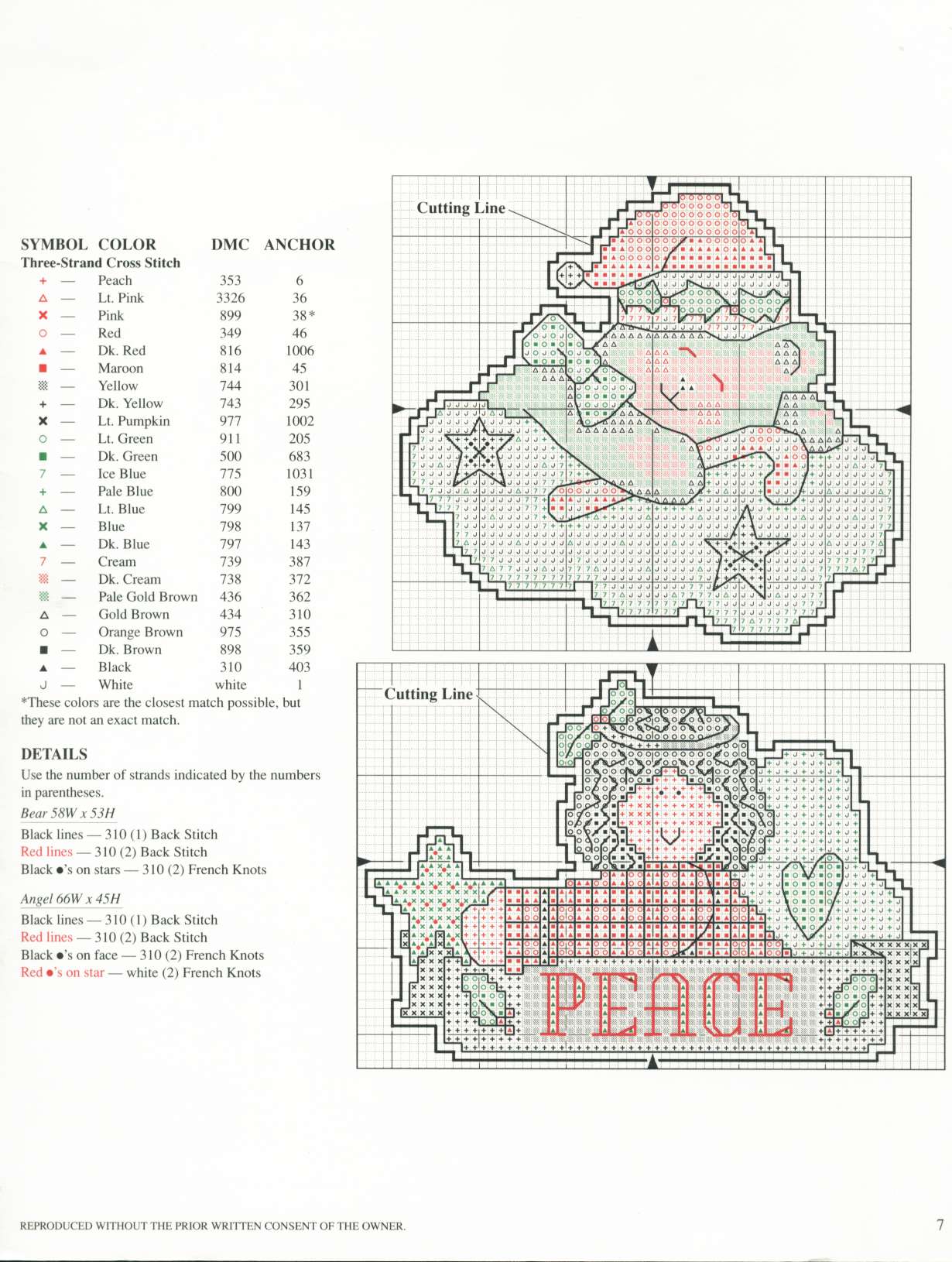 Schema punto croce Decorazione 3g