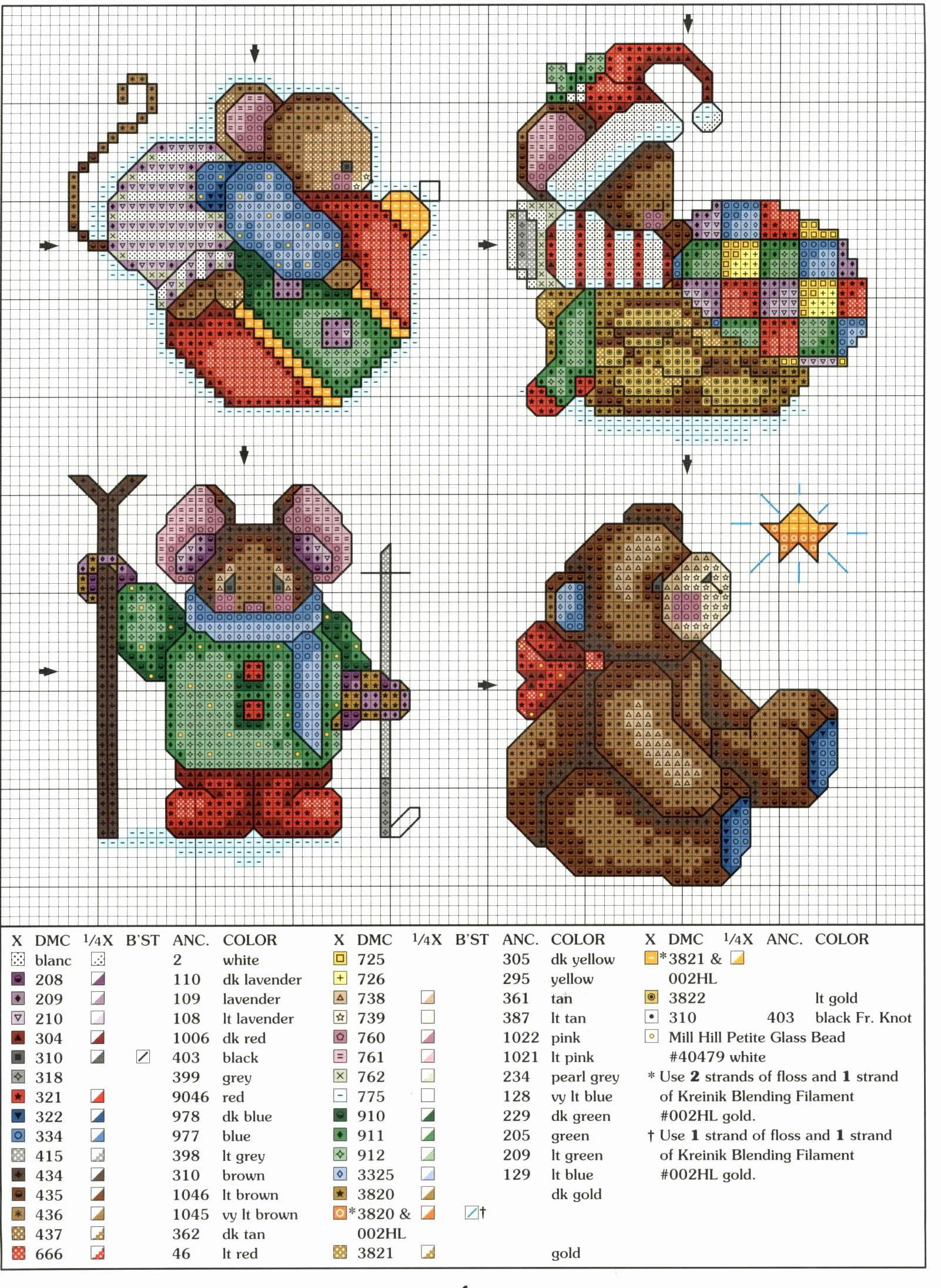 Schema punto croce Decorazione 4f