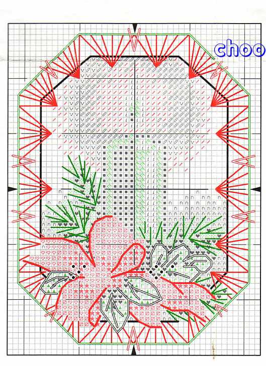 Schema punto croce Ornamenti Natalizi 1p