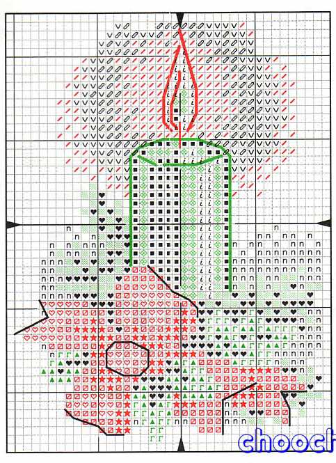 Schema punto croce Ornamenti Natalizi 1r