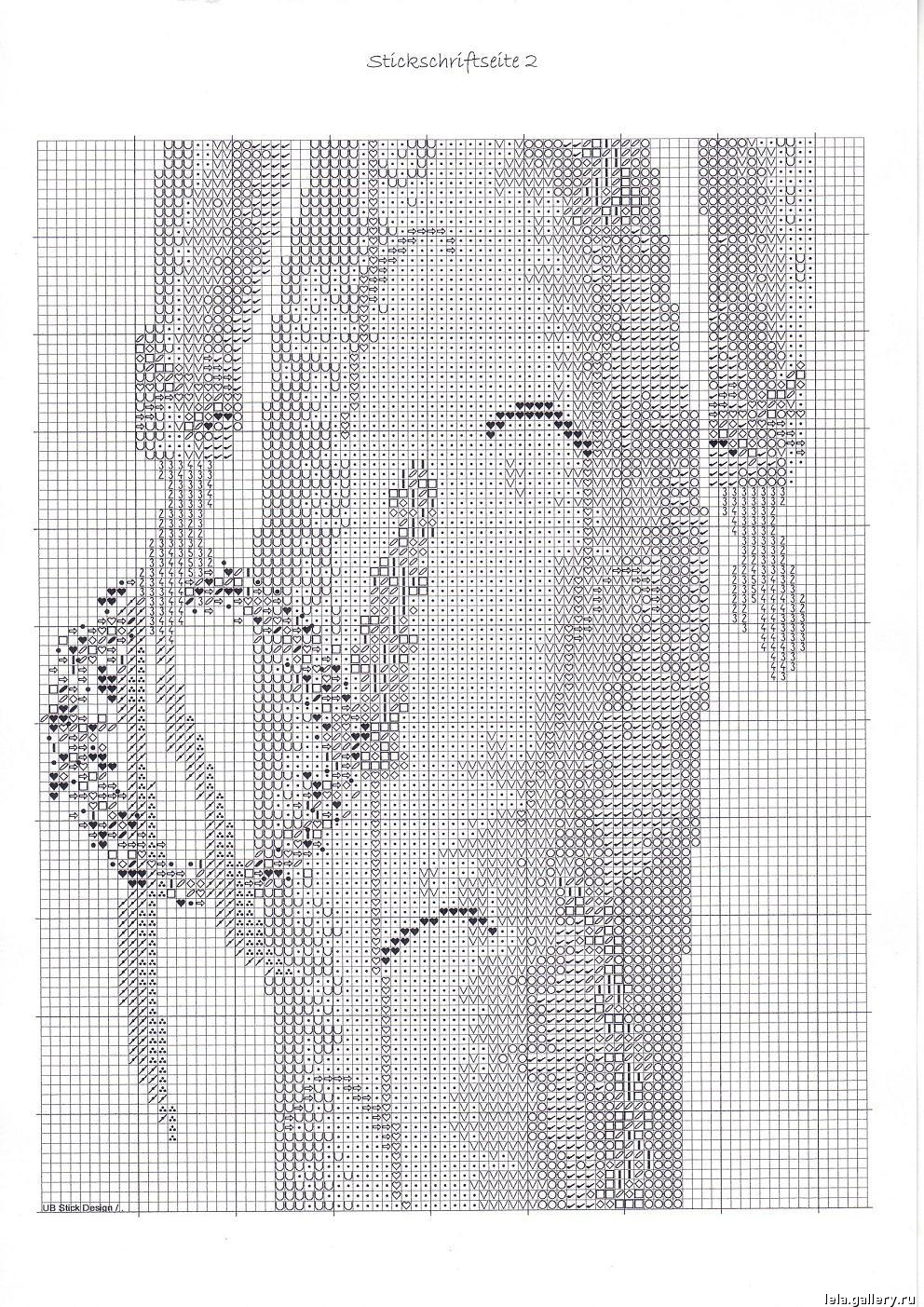 Schema punto croce Avantgarde 2Flieder