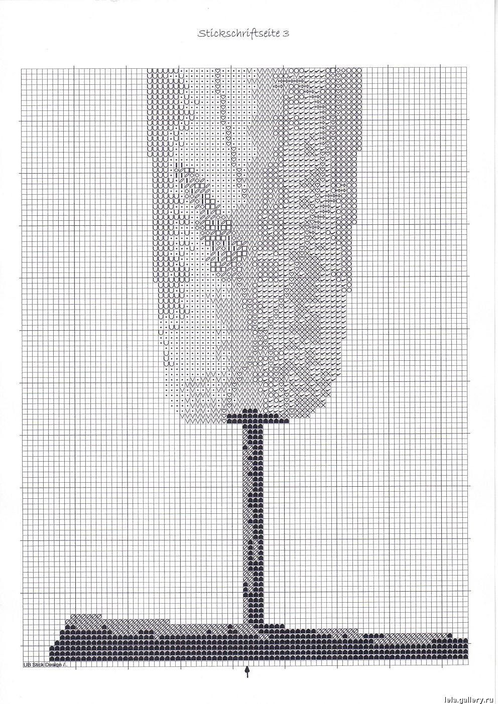 Schema punto croce Avantgarde Flieder3