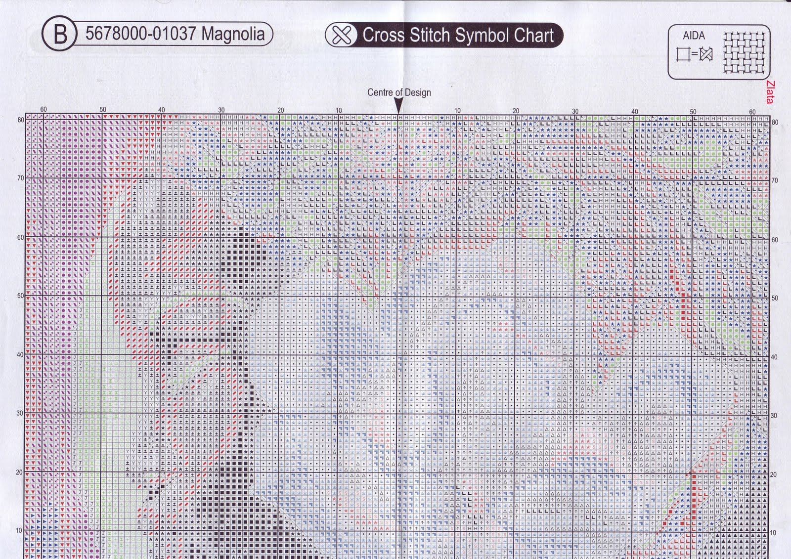 Schema punto croce Magnolia1
