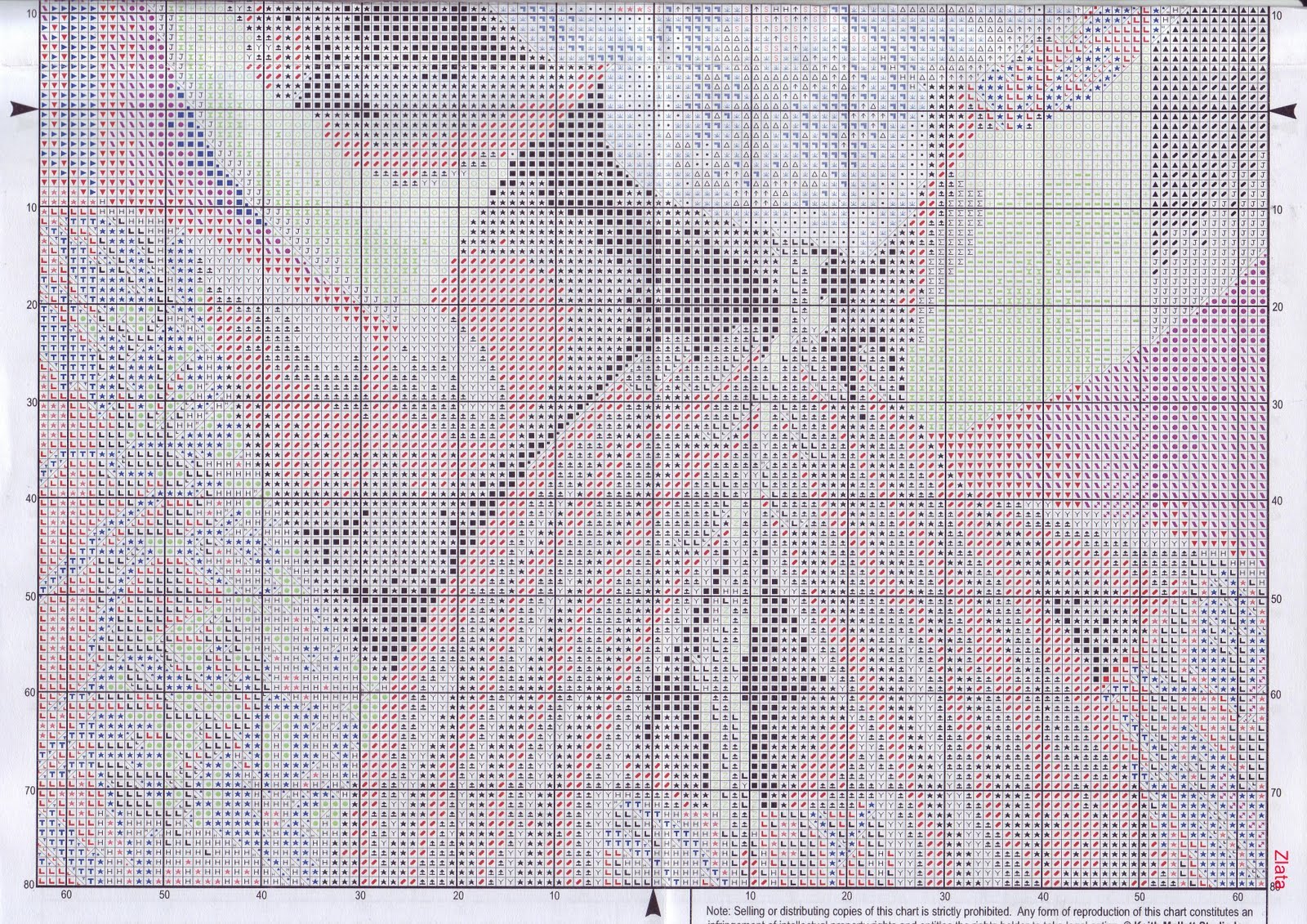 Schema punto croce Magnolia2