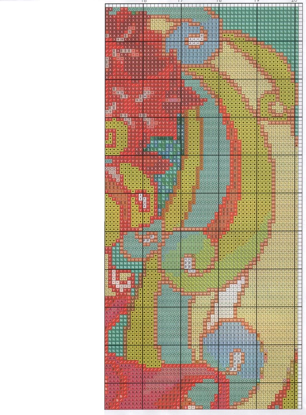 Schema punto croce Colorato1