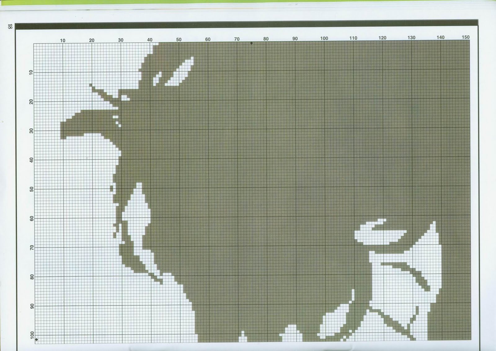 Schema punto croce Donna Nera 3