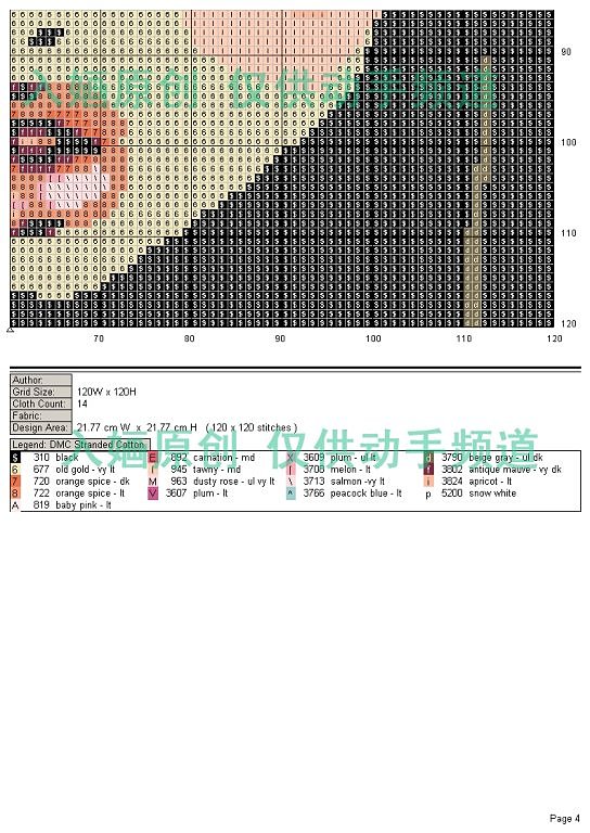 Schema punto croce Ragazzina 5