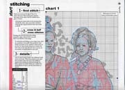 Schema punto croce TRES MUJERES 4