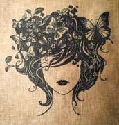 Schema punto croce Viso Monocromato 4