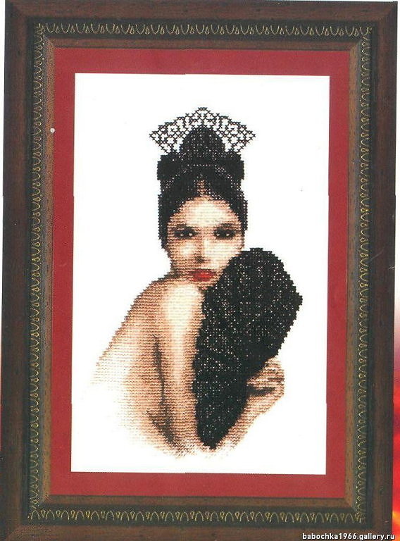 Schema punto croce Ventaglio 1